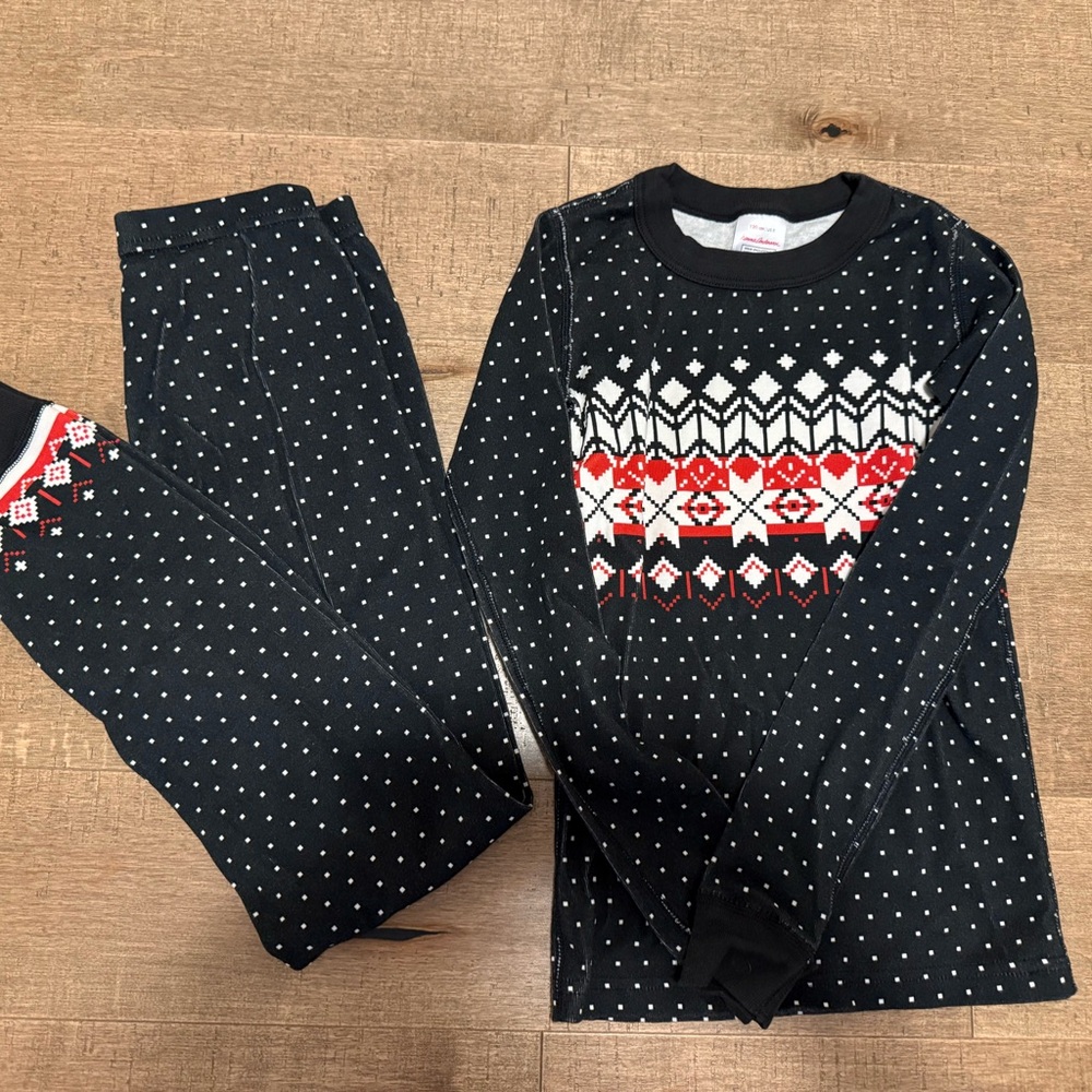 Hanna Andersson Black and White Kids Pajama Set